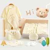 ベビーギフトセット 23点セット 出産祝い 新生児 オールシーズン 綿100％ 肌着 ベビー服 赤ちゃん スタイ おくるみ 帽子 ミトン ベビー用品 赤ちゃん 出産準備 男の子 女の子 プレゼント ギフトボックス 靴下ソックスベビー服ギフトセット 無農薬 詰め合わせ ギフト
