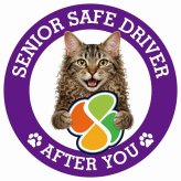 カーサイン 高齢者マーク SENIOR SAFE DRIVER ラパーマ ステッカー シール 直径13cm 肉球 日本製 車