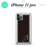 iPhone11Pro iPhone11 Pro スマホケース ハードケース レース 白 黒 +アルファベット メンズ レディース nk-i11p-363i