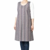 エプロン ロング しじら織り 日本製 1250  MA-02 前掛け 夏 レディース 母の日 ギフト クロスエプロン 敬老の日 プレゼント オシャレ エンジ からし 生成り 緑 からし お母さん