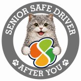 カーサイン 高齢者マーク SENIOR SAFE DRIVER セルカークレックス ステッカー シール 直径13cm 肉球 日本製 車