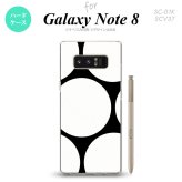 【SC01K】【スマホケース/スマホカバー】【ギャラクシー ノート8】SC01K スマホケース Galaxy Note8 SC-01K カバー ギャラクシー ノート8 水玉B 黒×白 nk-sc01k-1113【メール便送料無料】