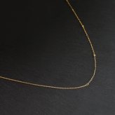 チェーン レディース K18 18金 ゴールド ネックレス 最大45cm アズキチェーン ベネチアンチェーン 地金[ララクリスティー]