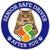 カーサイン 高齢者マーク SENIOR SAFE DRIVER サイベリアン マグネット 強力 直径13cm 肉球 日本製 車 ステッカー