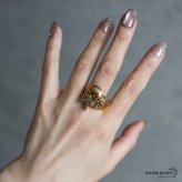 ステンレス シェルスターリング 18KGP レディース 指輪 ゴールド ワイドリング オープンリング ヒトデ 貝 シェル マリンモチーフ 海モチーフ ボリュームリング デザインリング 存在感 シンプル カジュアル リゾート おしゃれ 韓国アクセサリー