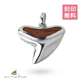 ハワイアンジュエリー コアウッド ペンダントトップ サメの歯 コアウッド ロジウムコーティング 刻印無料 SCL50-4C5 aumakua アウマクア シンプル シルバー925 ネックレス チェーン別売 メンズ レディース 誕生日 プレゼント ハロウィン 【品番：025-61-01】
