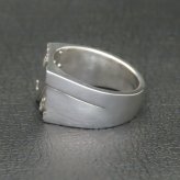 印台リング 指輪 シルバー925 【刻印無料】 印台 リング キュービックジルコニア キラキラ シルバーアクセサリー メンズ ユニセックス クリスマス 誕生日 プレゼント 記念日 父の日 母の日 ハンドメイド 手作り 彫金 ジュエリーボックス 箱 Grand Galleria グランドガレリア