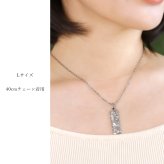 金属アレルギー対応 ネックレス ハワイアンジュエリー 刻印無料 誕生石入れ 純チタン バレルプレート Lサイズ チェーン付 ステンレスより軽く肌に優しい メンズ レディース プレゼント ハロウィン 【品番：CG-TIP412】