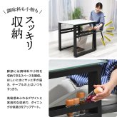 CERABILL 収納付きダイニングテーブル 幅70 CEDT0365 ダイニングテーブル シンプルスタイル モダン 角型 ガラス おしゃれ幅70cm 奥行70cm 高さ71.5cm 新生活