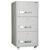 ラック 【受注生産】ダイヤセーフ 耐火キャビネット 3段式オートロック DSF680-3K 新生活