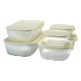 ハリオ スタッキング耐熱ガラスコンテナ 6個セット スタッキング 容器 食洗機対応 電子レンジ使用可【北海道・沖縄県・離島 配送不可】