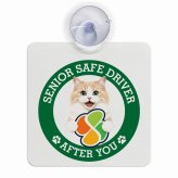カーサイン 高齢者マーク SENIOR SAFE DRIVER ラガマフィン 車内用 吸盤タイプ 収れん火災防止タイプ 肉球 日本製 車 ステッカー