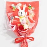 キャンディー フラワー ミニミニ ブーケ ギフト オレンジ むらさき ピンク 赤 水色 青 黄緑 黄色 花 造花 卒業 卒園 誕生日 プレゼント ギフト 女性 母 祖母 女友達 退職祝い 結婚記念日 母の日 お祝い 発表会 子供 遊戯会 贈り物 送料無料