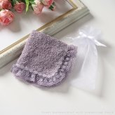 日本製 レースハンカチ タオル ハンカチ 巾着付き おしゃれ かわいい レディース 上品 綿100％ 上品 ブラック ギフト 吸水性 プチギフト LALUICE
