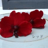胡蝶蘭の髪飾りセット 桜 カラー アーティフィシャルフラワー 和装 成人式 卒業式 結婚式 金箔付 213