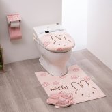 ミッフィー miffy ロングトイレマット ラインフラワー ピンク トイレ用品 送料込み
