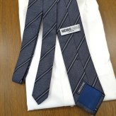ミチコロンドン ネクタイ  MICHICO LONDON ML45 グレー/ライトグレー ブランド ネクタイ 幅7.5cm シルク  日本製 イタリア製生地 ネクタイブランド・ブランドギフト バースデー/誕生日/クリスマス/バレンタイン/成人祝い 父の日/入社祝い/就職祝い