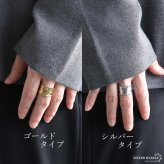 ステンレス スターリング 星 ワイドリング 幅広 太め ゴールド 18K GP シルバー フリーサイズ レディース 女性 指輪 金属アレルギー対応
