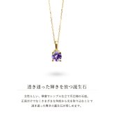 アメシスト ネックレス K18 ゴールド ネックレス 2月誕生石 アメジスト 一粒 18金 18K イエローゴールド ホワイトゴールド チェーン 長さ選べる 40cm 45cm 50cm ギフトラッピング可能 シンプル 華奢 上品 Rapture 彼女 妻 女性 レディース プレゼント ハロウィン 【品番：CG-RSP-29051-2】