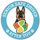 カーサイン 高齢者マーク SENIOR SAFE DRIVER シェパード マグネット 強力 直径13cm 肉球 日本製 車 ステッカー