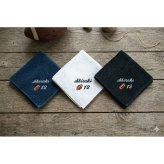 卒団記念品 アメリカンフットボール アメフト ミニタオル 刺繍名入れ 部活 卒業 今治タオル ハンドタオル タオルハンカチ 25cm オリジナル オーダーメイド メンズ レディース お名前/イニシャル 背番号 アルファベット ローマ字 退職記念品 退職祝い 【mt-21】