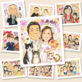 金婚式のプレゼントに、似顔絵なら思い出が大盛りになります。ラッピング対応で、贈り物として渡しやすい似顔絵です。 似顔絵 ギフト 金婚式 プレゼント 手描き 名入れ 贈り物 金婚式 結婚記念日 銀婚式 祖母 おじいちゃん おばあちゃん 家族 夫婦 名入れ 修正無料 下書き確認 似てる 宝物 喜ばれる そっくり 50周年 長寿 結婚記念日 感謝 親孝行 結婚祝い 引っ越し 大人数 同窓会 ホワイトデー