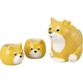 ティーセット 柴犬親子 [26-0162-176] ＳＡＮ４５７６ プレミアムギフト 贈り物 お祝い 磁器 内祝い 出産内祝い 結婚内祝い 快気祝い 新築祝い お返し 贈り物 プレゼント ギフト