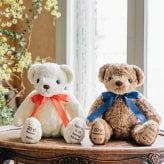花束シュガー体重ベア2体セット｜ブーケを持つウェディングペアギフト｜結婚式の両親贈呈品に