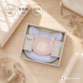 catte Giftbox プレート 2点セット[出産祝い ベビー食器セット 離乳食 食器 おしゃれ お食い初め ギフト 男の子 女の子 赤ちゃん 幼児 プレゼント 子供用 人気 かわいい 割れない 抗菌 BPAフリー 日本製 電子レンジ対応]