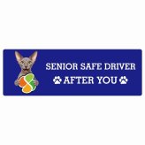 カーサイン 高齢者マーク SENIOR SAFE DRIVER ピーターボールド ステッカー シール 長方形 20x6.7cm 肉球 日本製 車
