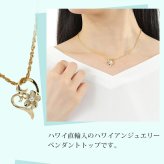 ハワイアンジュエリー  ネックレス ペンダントトップ ヘッド シルバー925 イエローゴールド コーティング ジルコニア | オープンハート ハート プルメリア 花 レディース プレゼント ギフト 誕生日 記念日 【送料無料】 おしゃれ 人気 ギフト 金属アレルギー