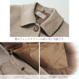 ケープ カシミヤ 100% ポンチョ 軽量 弱撥水 日本製 暖かい レディース アウター マント ケープポンチョ ケープコート フォックスファー ボレロ 春 秋 冬 ブラック ベージュ ギフト プレゼント 6F (02000012r)