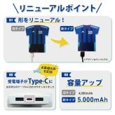 Web deco モバイルバッテリー 【ユニフォーム型 5000mAh】【単品】弓道 ユニフォーム ウェブデコ Type-C端子 モバイル充電器 卒部記念品 卒団記念品 名入れ