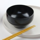 【彫刻名入れOK】木製 なごみ椀 マルチボウル 黒 朱 330ml お椀◆レーザー加工で名入れいたします。記念品、プレゼントに◆