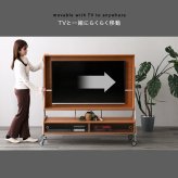 テレビ台 テレビボード キャスター付き TVスタンドシェルフ キャスター 可動式 収納棚 耐荷重 スチールフレーム 安定性 配線収納 高さ調節 組立簡単 モダンデザイン【NIVEL-ナイベル-】
