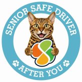カーサイン 高齢者マーク SENIOR SAFE DRIVER ベンガル ステッカー シール 直径13cm 肉球 日本製 車