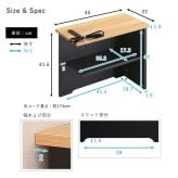 サイドテーブル ルーターボックス 大 RTB-H45 3色対応 収納ボックス 収納ケース ルーター収納 電源タップ収納 コンセント付き サイドテーブル 可動棚 小物入れ コード入れ ボックス 木製 シンプル おしゃれ コードボックス コード収納 目隠し