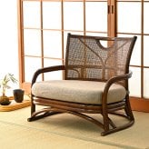 座椅子 あぐら ラタンチェア ローチェア rattan 椅子 リラックス フロアチェア ラウンジチェア パーソナルチェア イージーチェア ベージュ ナチュラル インテリア 和風 日本 畳 ひとり暮らし リビングチェア 北欧 おしゃれ 洋室 和室 ギフト