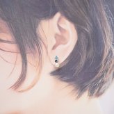［pearl617］ 6mm - 6.5mm ホワイトピンク 半貴石 ピアス あこや真珠