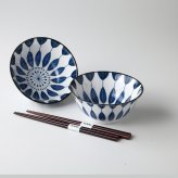 ひまわり 4.8多用丼ペアー 磁器 美濃焼 やきものの里から、暮らしを贈ります。　ギフト 食器 セット テーブルウェア