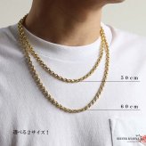 ペーパーチェーンネックレス 六字真言 小粒 ストーンネックレス ゴールド 18KGP 50cm 60cm ホワイトメタル 梵字 細身 二重ロック キラキラ 煌めく 高級感 重厚感 かっこいい メンズ 男性