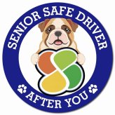 カーサイン 高齢者マーク SENIOR SAFE DRIVER ブルドッグ マグネット 強力 直径13cm 肉球 日本製 車 ステッカー
