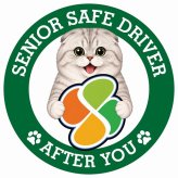 カーサイン 高齢者マーク SENIOR SAFE DRIVER スコティッシュフォールド ステッカー シール 直径13cm 肉球 日本製 車