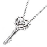 ダイヤモンド ネックレス 一粒 プラチナ Pt900 鍵 キーモチーフ ペンダント レディース アクセサリー ジュエリー 誕生石 シンプル プレゼント ギフト 贈り物 記念日