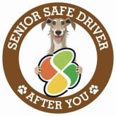 カーサイン 高齢者マーク SENIOR SAFE DRIVER ディアハウンド ステッカー シール 直径13cm 肉球 日本製 車