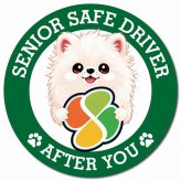 カーサイン 高齢者マーク SENIOR SAFE DRIVER ポメマル マグネット 強力 直径13cm 肉球 日本製 車 ステッカー