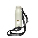 ジャックラッセルテリア ショルダー ステンレスボトル 500ml 保温 保冷 ステンレス 真空 断熱 二重構造 水筒 マイボトル カラビナ ベルト ストラップ オリジナル JRT ジャック 犬 ペット