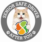 カーサイン 高齢者マーク SENIOR SAFE DRIVER ラガマフィン マグネット 強力 直径13cm 肉球 日本製 車 ステッカー