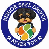 カーサイン 高齢者マーク SENIOR SAFE DRIVER ヨープー マグネット 強力 直径13cm 肉球 日本製 車 ステッカー