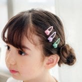 ヘアピン 通販 Rora パッチン留め 子供用 キッズ ヘアアクセサリー ヘアクリップ スリーピン 前髪クリップ パステルカラー ハートモチーフ ミニサイズ 髪飾り 髪留め 女の子 子ども ヘアアレンジ